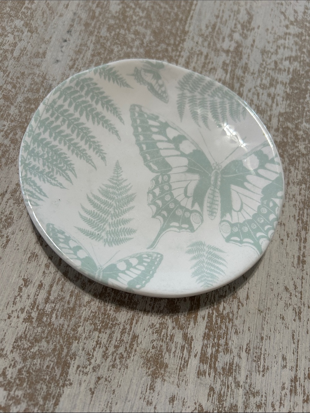 Pier 1 White Ironstone Dish Bottom Mark